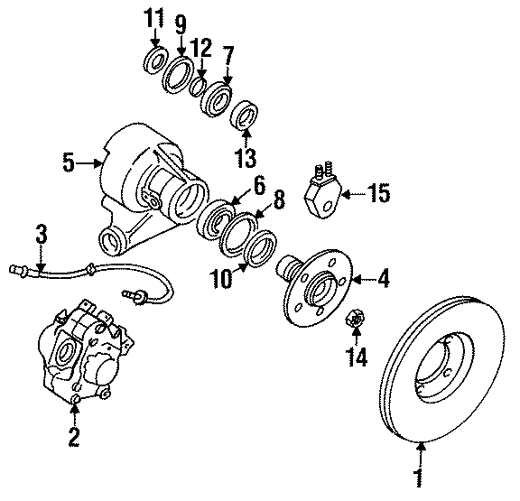 Diagram REAR SUSPENSION. BRAKE COMPONENTS. for your 2001 Jaguar Vanden Plas  Base Sedan 