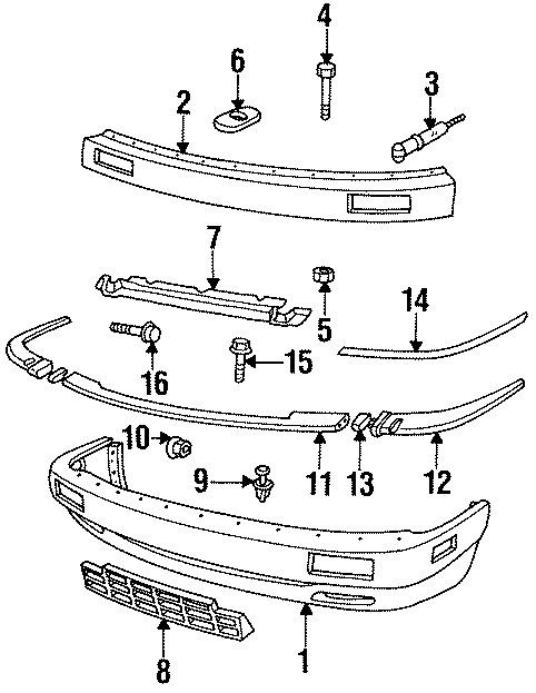 Diagram FRONT BUMPER. BUMPER & COMPONENTS. for your 2006 Jaguar XKR   