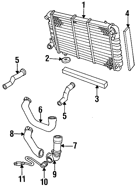 Diagram RADIATOR & COMPONENTS. for your 2024 Jaguar F-Type  R-Dynamic Convertible 