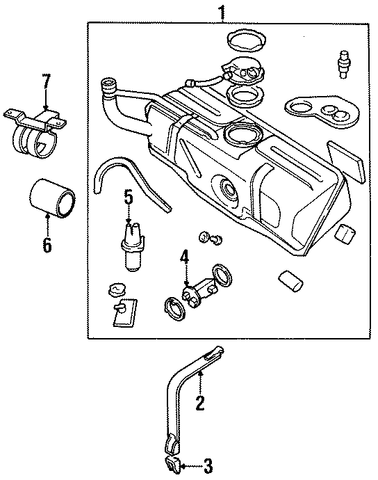 Diagram FUEL SYSTEM COMPONENTS. for your 1989 Jaguar XJS   
