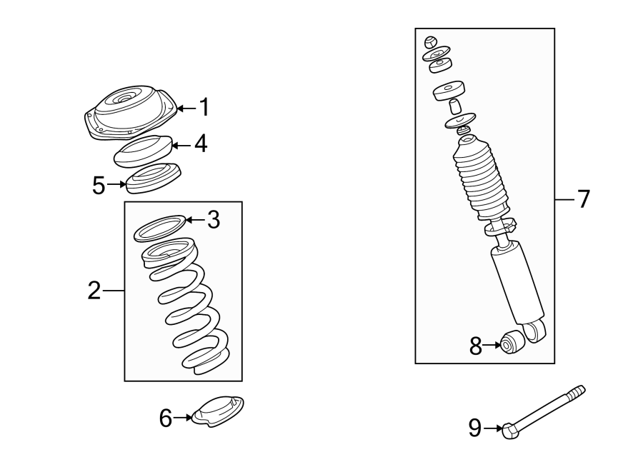 Diagram REAR SUSPENSION. SHOCKS & COMPONENTS. for your 2012 Jaguar XFR   