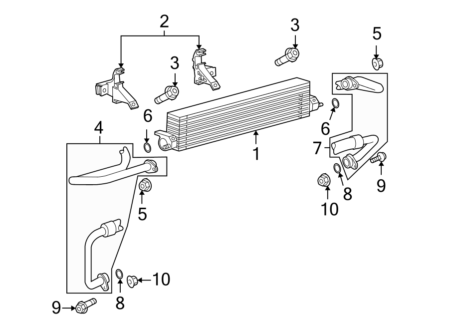 Diagram OIL COOLER. for your Jaguar XJR  