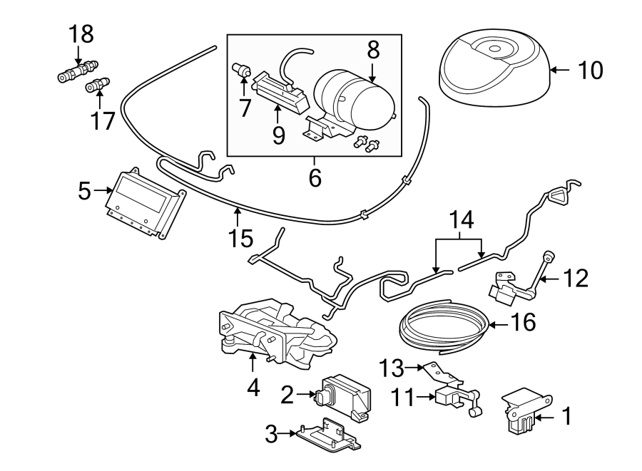 Diagram RIDE CONTROL COMPONENTS. for your Jaguar XJ8  