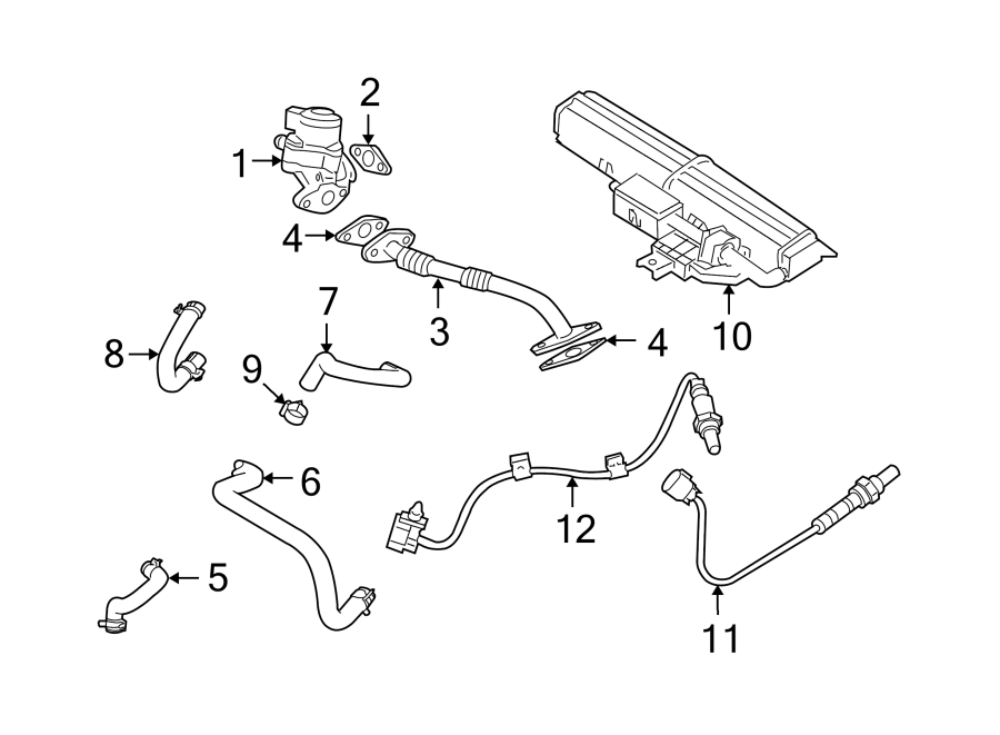 Diagram EMISSION SYSTEM. EMISSION COMPONENTS. for your 2023 Jaguar F-Pace   