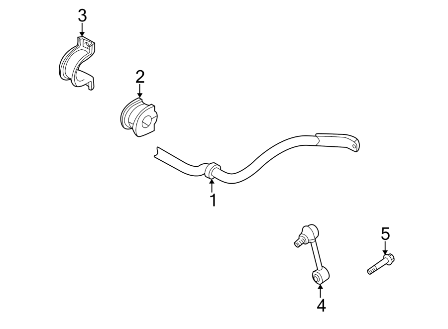 Diagram FRONT SUSPENSION. STABILIZER BAR & COMPONENTS. for your 2005 Jaguar Vanden Plas   