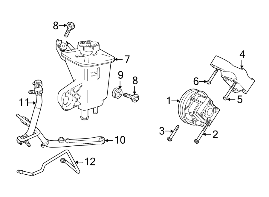 Diagram STEERING GEAR & LINKAGE. PUMP & HOSES. for your 2013 Jaguar XK   