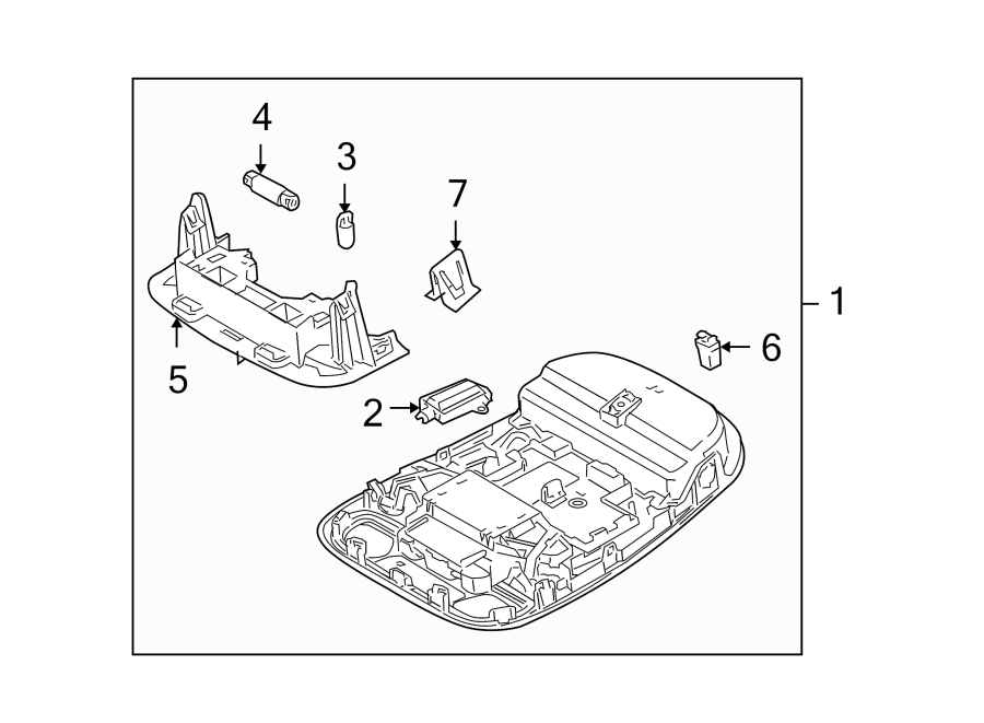 Diagram OVERHEAD CONSOLE. for your 2012 Jaguar XFR   