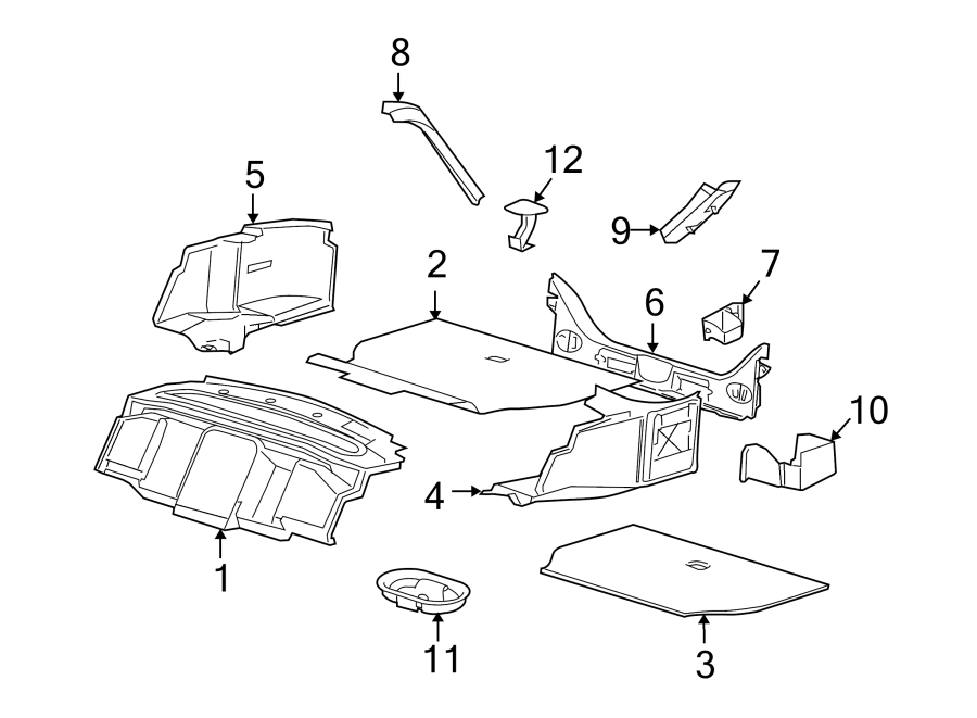 Diagram TRUNK LID. INTERIOR TRIM. for your Jaguar