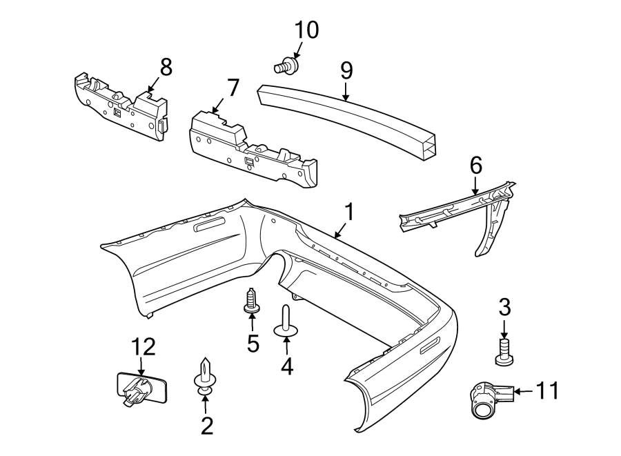 Diagram REAR BUMPER. BUMPER & COMPONENTS. for your 2009 Jaguar XK   