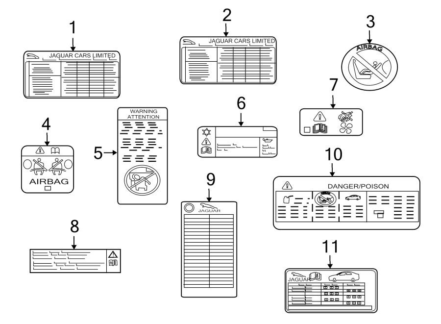 Full size assembly image of INFORMATION LABELS. (1/1)