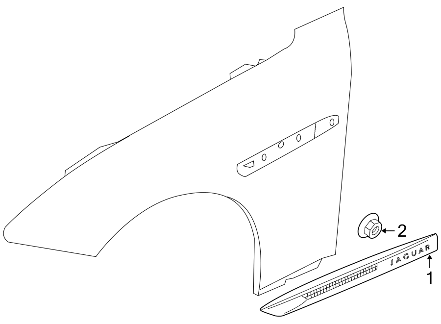 Diagram FENDER. EXTERIOR TRIM. for your Jaguar XJR  