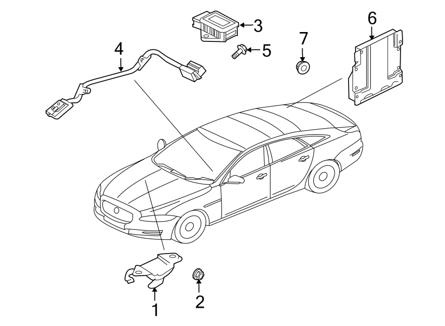 Diagram TRACTION CONTROL COMPONENTS. for your Jaguar XJR  