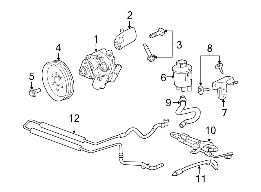 Diagram STEERING GEAR & LINKAGE. PUMP & HOSES. for your Jaguar XJ  