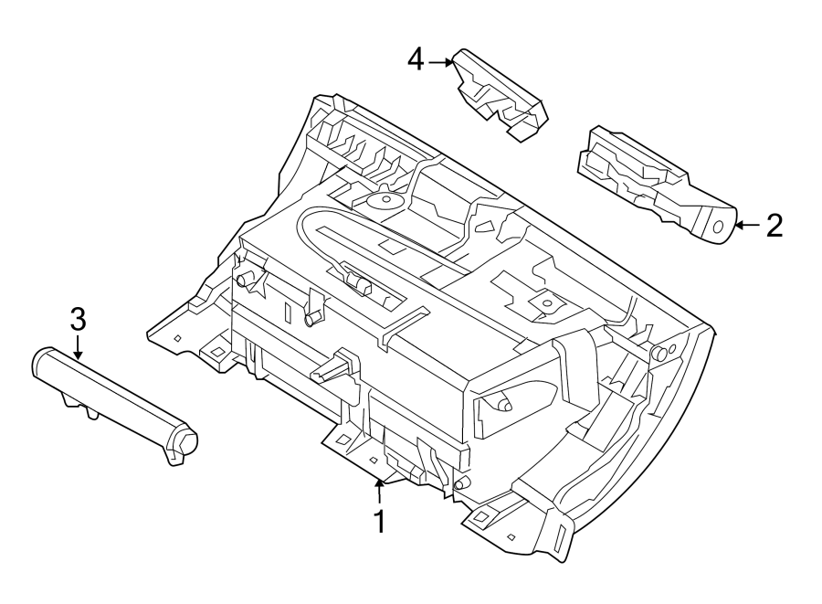 Full size assembly image of INSTRUMENT PANEL. GLOVE BOX. (1/1)