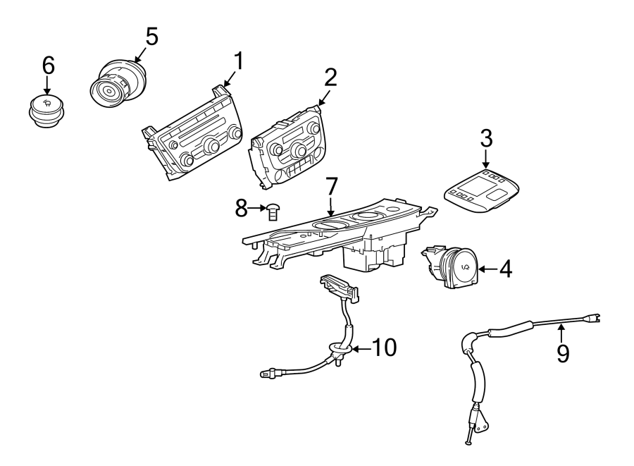 Diagram Front console. for your Jaguar