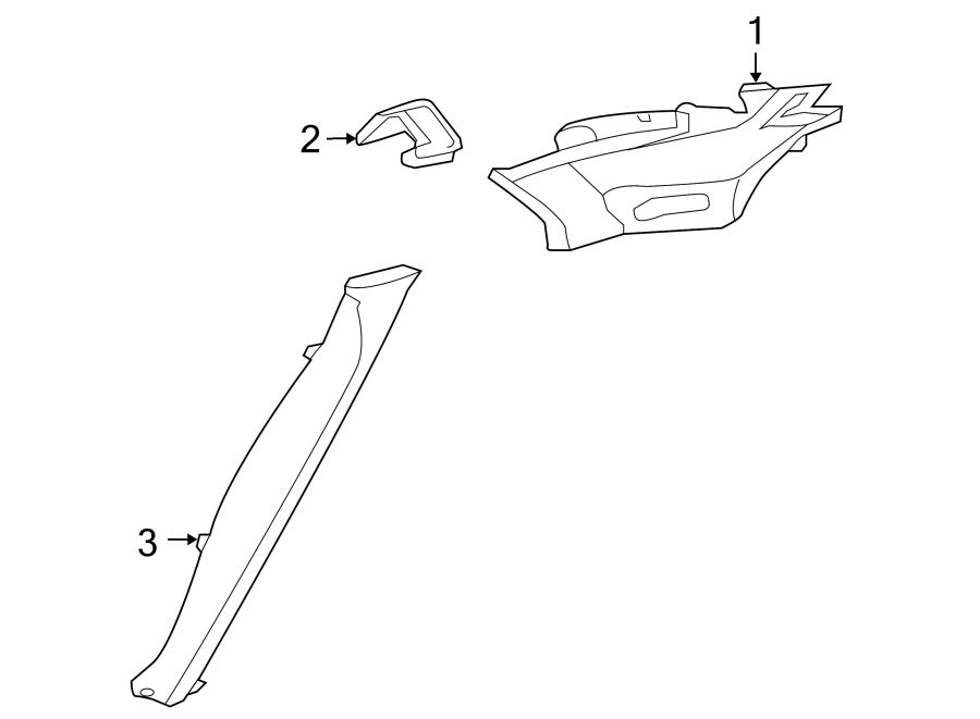 Full size assembly image of QUARTER PANEL. INTERIOR TRIM. (1/1)