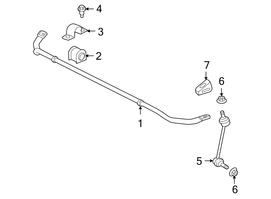 Diagram REAR SUSPENSION. STABILIZER BAR & COMPONENTS. for your Jaguar