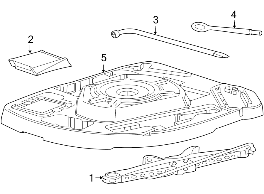 Diagram REAR BODY. JACK & COMPONENTS. for your Jaguar XJ  