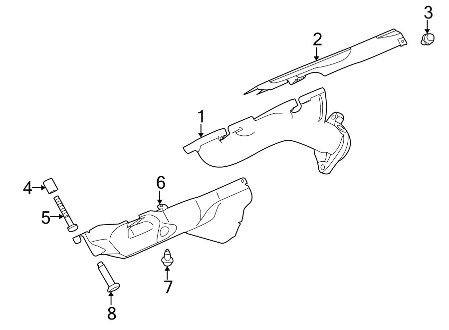 Diagram EXHAUST SYSTEM. MANIFOLD. for your 2020 Jaguar F-Pace   