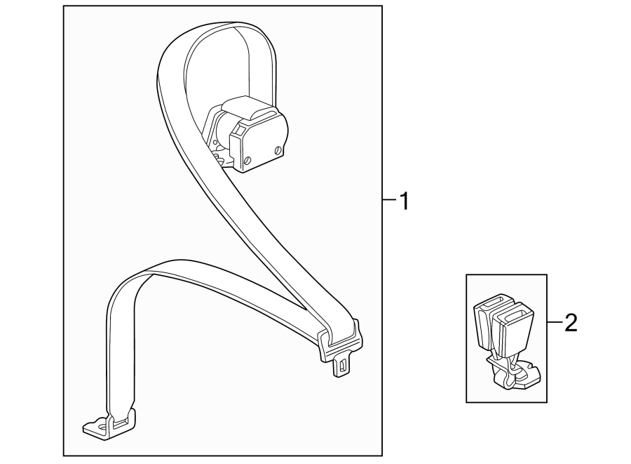 Diagram RESTRAINT SYSTEMS. REAR SEAT BELTS. for your Jaguar XK8  