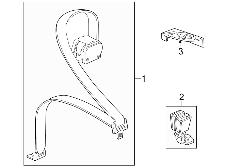 Diagram RESTRAINT SYSTEMS. REAR SEAT BELTS. for your Jaguar XK8  