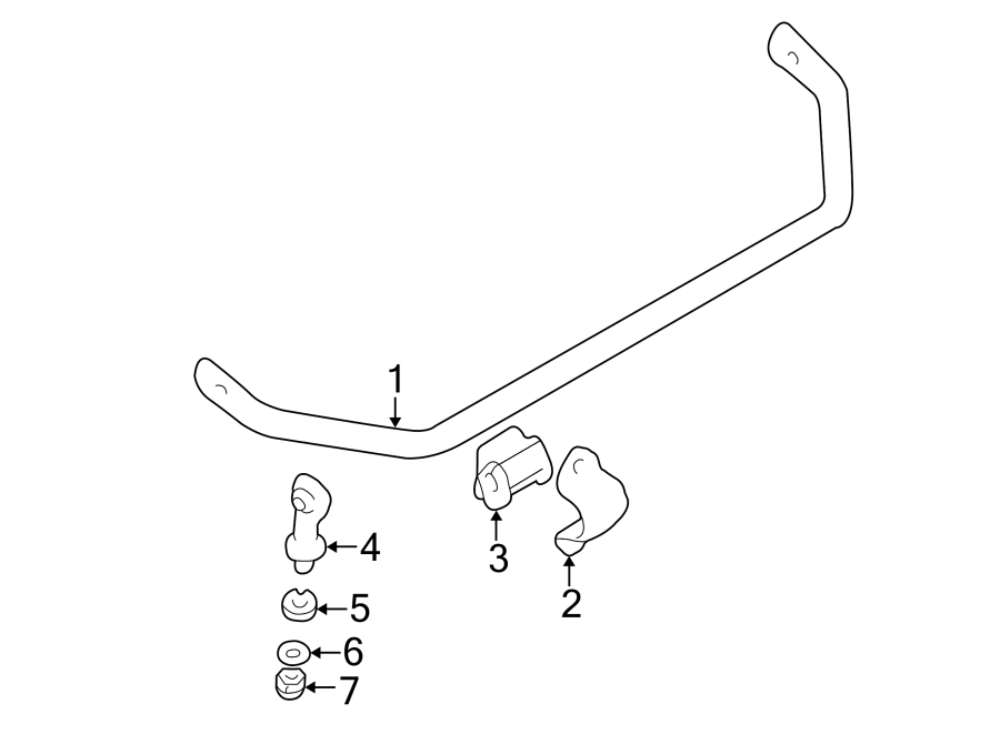 Diagram REAR SUSPENSION. STABILIZER BAR & COMPONENTS. for your 2000 Jaguar XJ8   