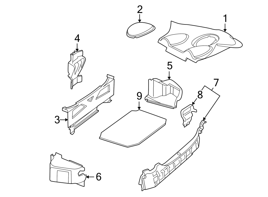 Full size assembly image of REAR BODY & FLOOR. INTERIOR TRIM. (1/1)