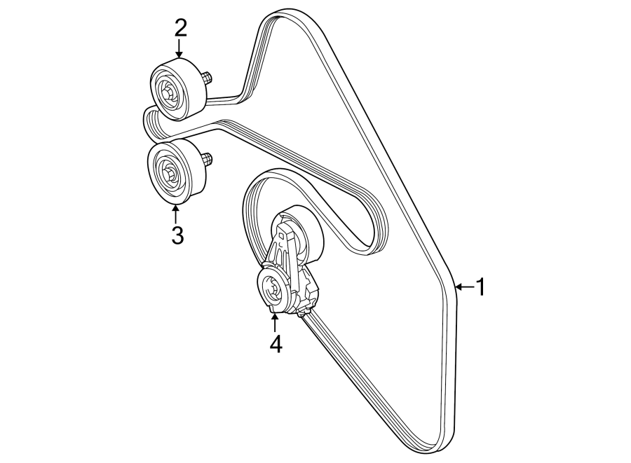 Diagram BELTS & PULLEYS. for your 2015 Jaguar XKR-S   