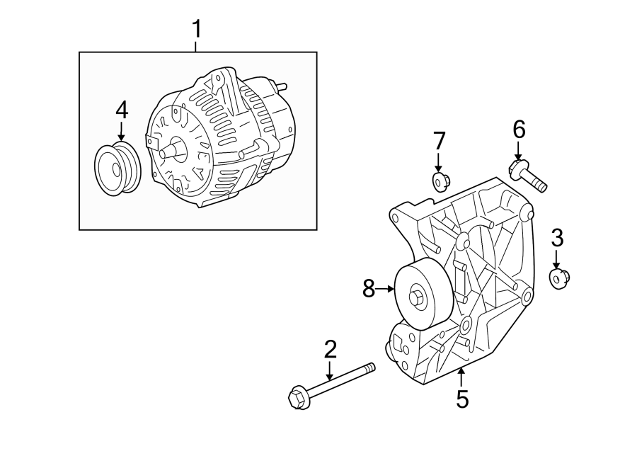 Diagram ALTERNATOR. for your 2020 Jaguar F-Pace  Portfolio Sport Utility 