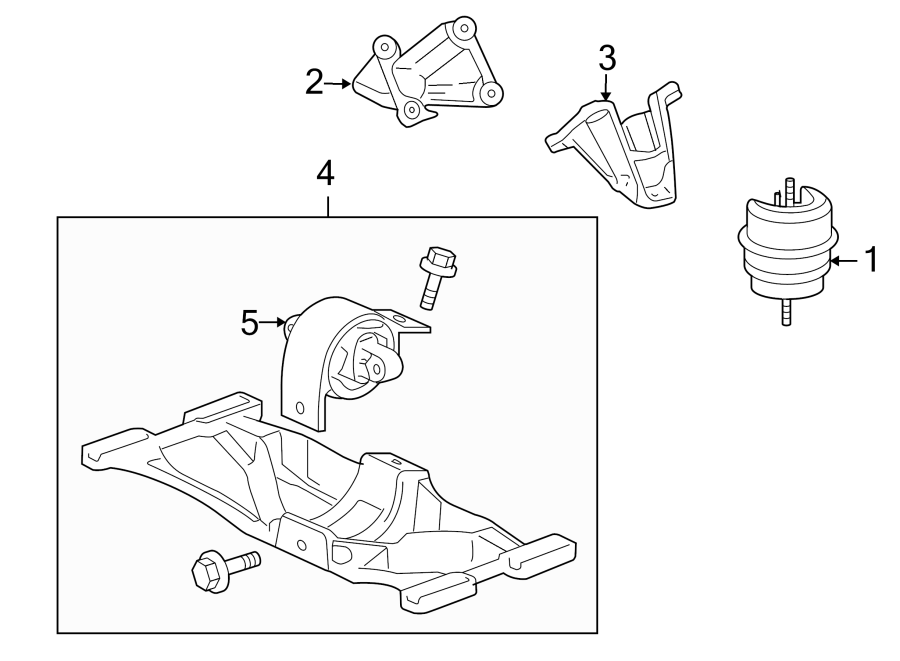 Diagram ENGINE & TRANS MOUNTING. for your 2018 Jaguar F-Pace  Premium Sport Utility 