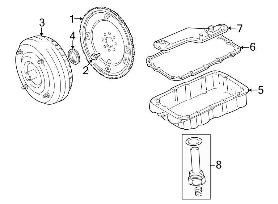 Diagram TRANSMISSION COMPONENTS. for your Jaguar S-Type  