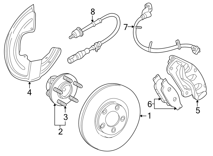 Diagram FRONT SUSPENSION. BRAKE COMPONENTS. for your 2001 Jaguar Vanden Plas  Base Sedan 