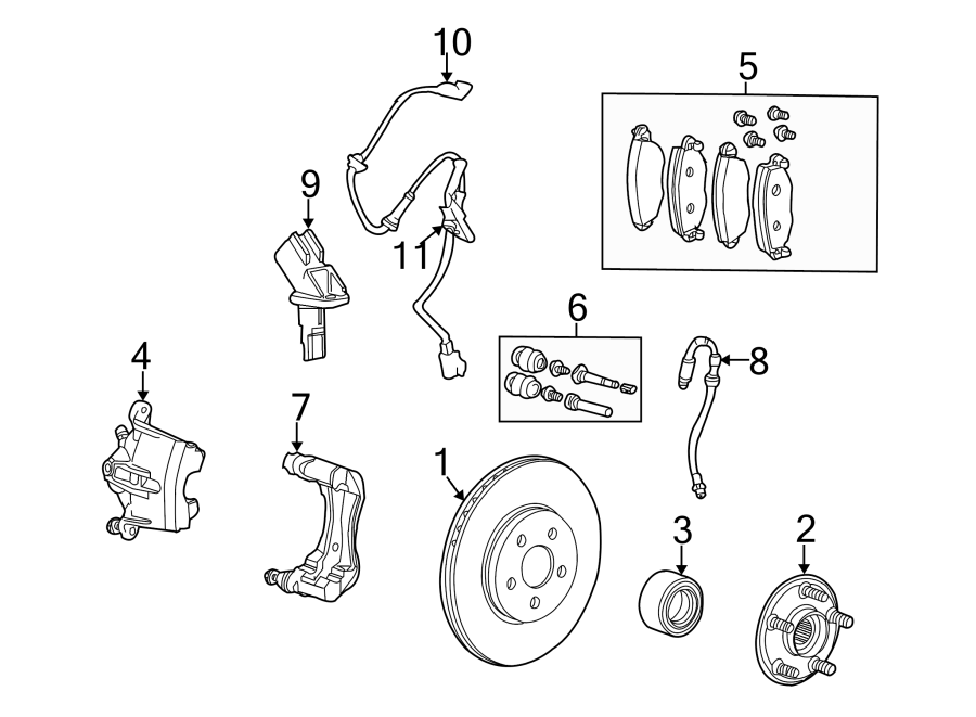 Diagram FRONT SUSPENSION. BRAKE COMPONENTS. for your 2000 Jaguar XKR   