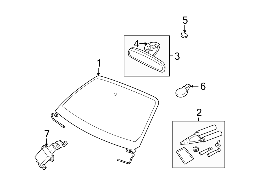 Diagram WINDSHIELD. for your Jaguar X-Type  