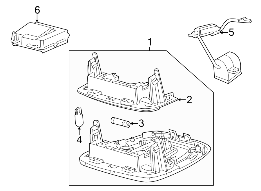 Diagram OVERHEAD CONSOLE. for your 2012 Jaguar XFR   