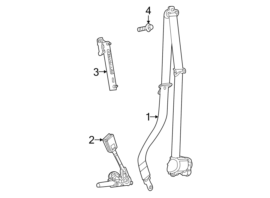 Diagram RESTRAINT SYSTEMS. FRONT SEAT BELTS. for your 2020 Jaguar F-Pace  Premium Sport Utility 