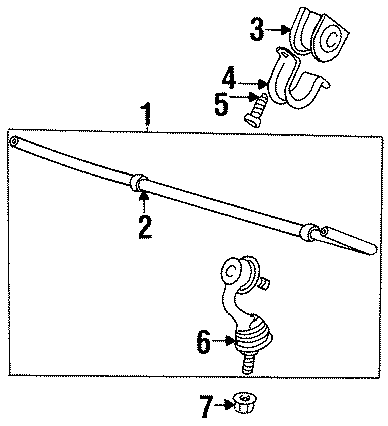 Diagram REAR SUSPENSION. STABILIZER BAR & COMPONENTS. for your 2004 Jaguar XK8   