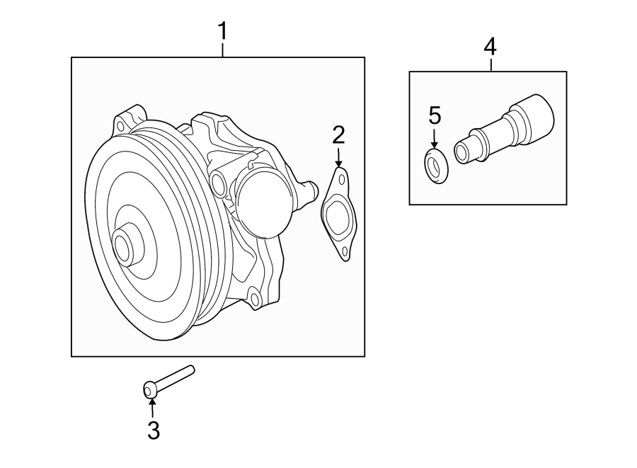 Diagram WATER PUMP. for your 2018 Jaguar XF  Base Sedan 