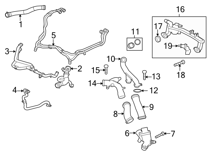 Diagram HOSES & PIPES. for your 2021 Jaguar F-Type   
