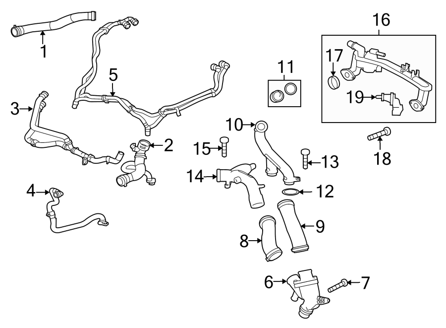 Diagram HOSES & PIPES. for your 2017 Jaguar F-Type  British Design Edition Coupe 