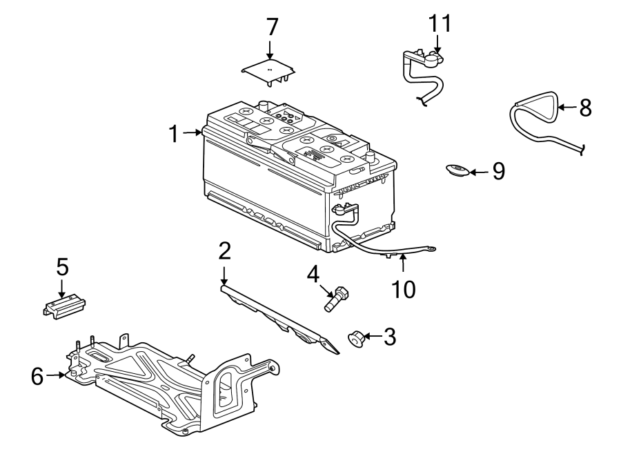 Full size assembly image of BATTERY. (1/1)