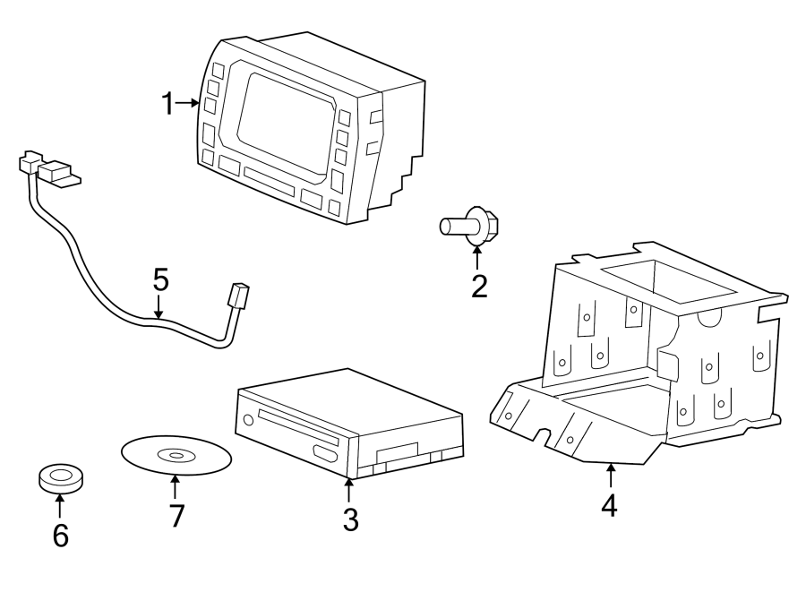 Full size assembly image of NAVIGATION SYSTEM COMPONENTS. (1/1)