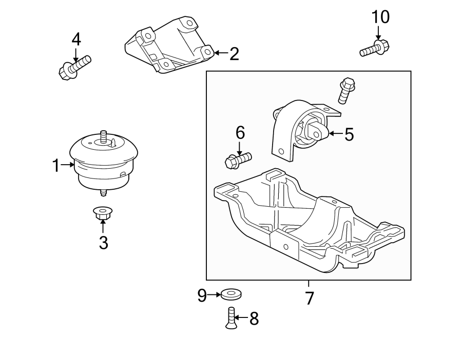 Diagram ENGINE MOUNTING. for your Jaguar