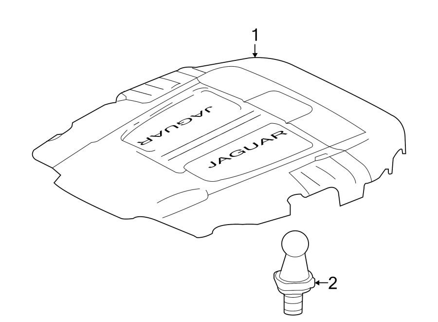 Diagram ENGINE APPEARANCE COVER. for your 2010 Jaguar XKR 5.0L V8 A/T Base Coupe 