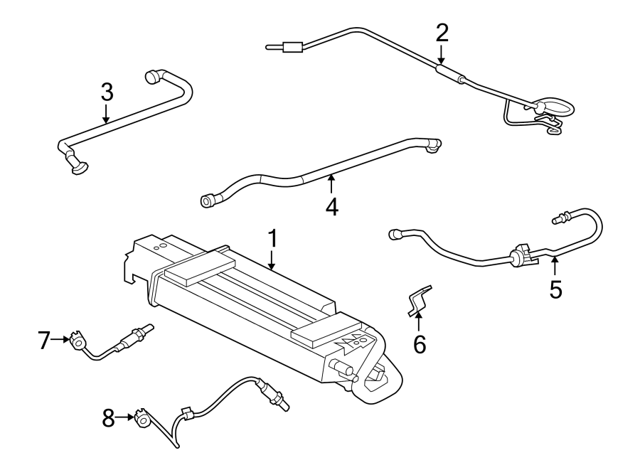 Diagram EMISSION SYSTEM. EMISSION COMPONENTS. for your 2021 Jaguar XF   