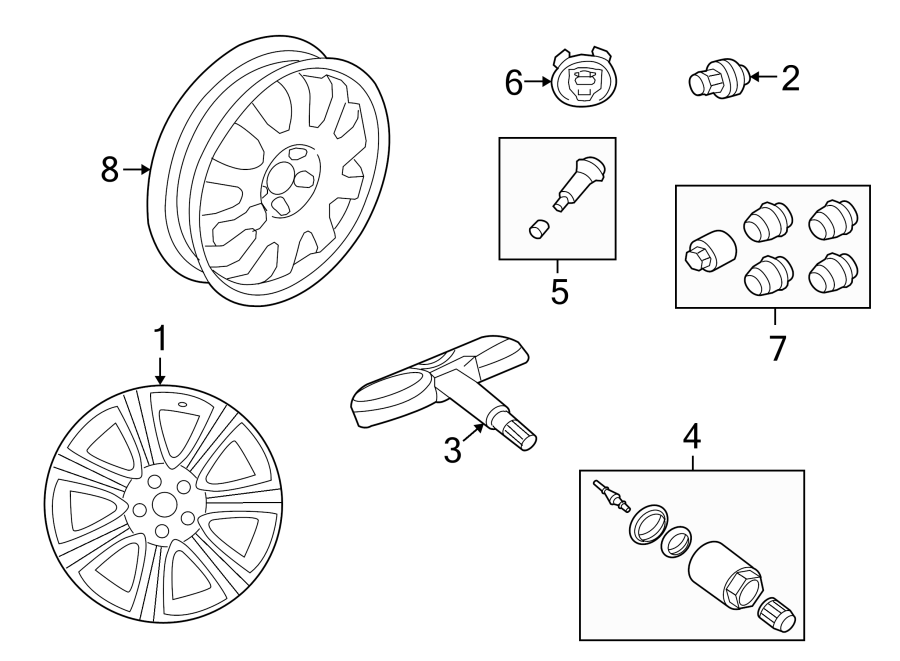 Full size assembly image of 18" WHEELS. (1/1)