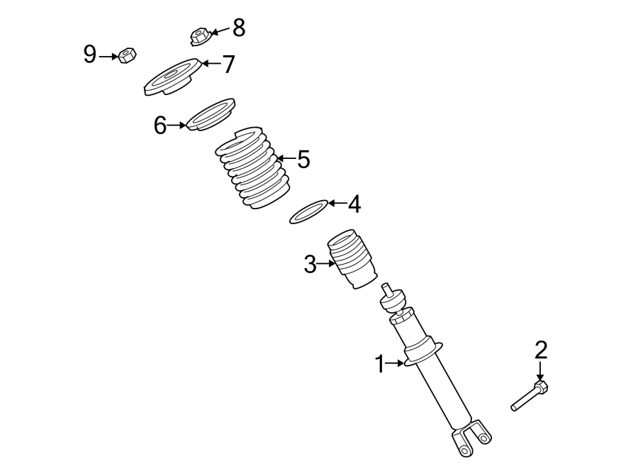 Diagram FRONT SUSPENSION. SHOCKS & COMPONENTS. for your 2013 Jaguar XKR   