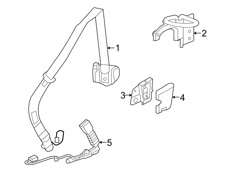 Diagram RESTRAINT SYSTEMS. FRONT SEAT BELTS. for your 2020 Jaguar F-Pace  Premium Sport Utility 