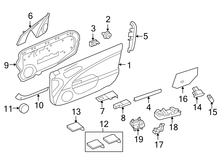 Diagram INTERIOR TRIM. for your 2013 Jaguar XK   