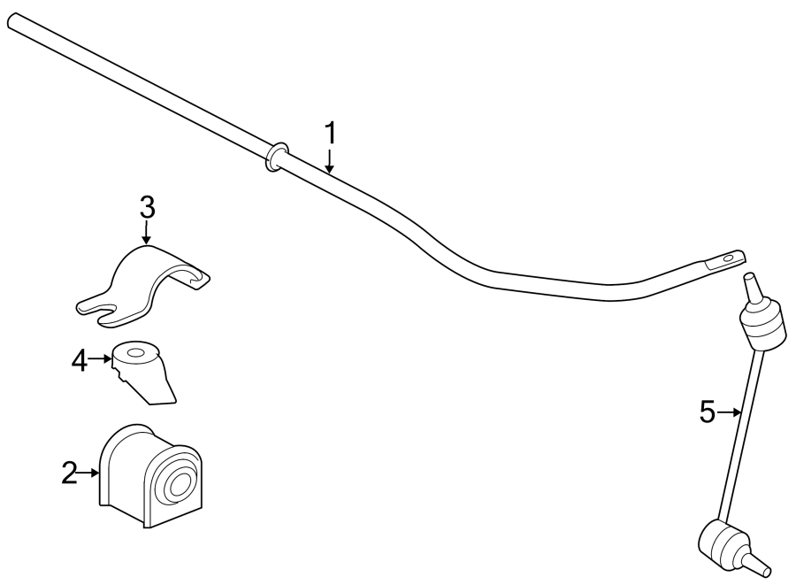 Diagram REAR SUSPENSION. STABILIZER BAR & COMPONENTS. for your 2003 Jaguar Vanden Plas   